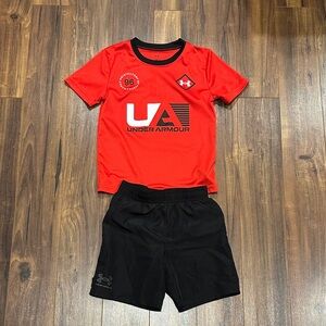 Under Armour Red and Black Youth Sports Outfit